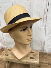 #5 Vintage Christy's & Co Straw Panama Hat Size 7 1/8