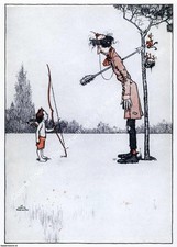 THE REPRIMAND. BY W. HEATH ROBINSON, (1872-1944).  PRINT : A MODERN COLOUR REPRI