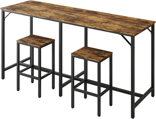 Bar table and chairs - and,