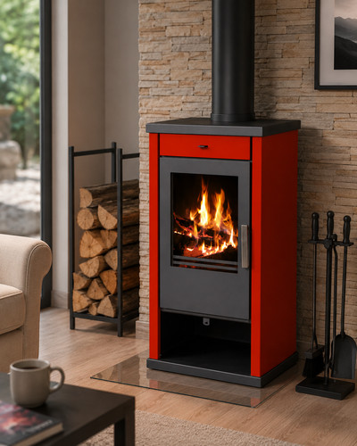 Wood burning stove 52kw - wood,