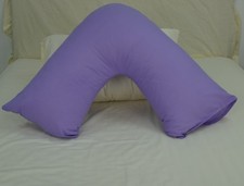Hollowfiber V Shaped Pillow with FREE V Pillowcase Orthopedic Back Neck Support.