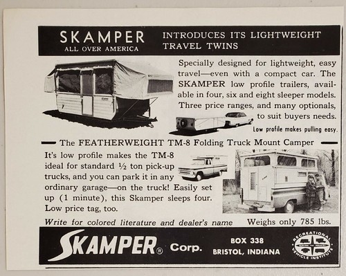 1967 print skamper - ad, tent