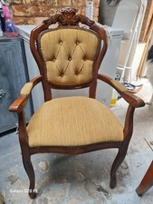 Antique Button Back Carved