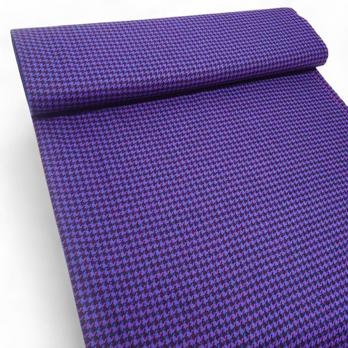 Pure wool dogtooth purple blue - dogtooth,