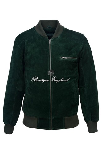 Men retro green suede - 70's,