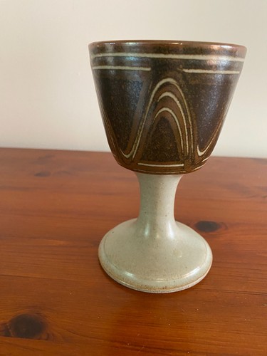 Vintage studio pottery - studio, goblet