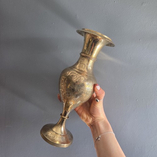 Vintage indian brass - indian, vase
