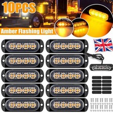 10x 4 LED Amber Car Recovery