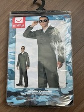 Mens Smiffys Top Gun Pilot Maverick Fancy Dress Outfit Costume Size X Large