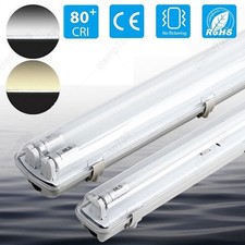 4FT 5FT LED Strip Lights Batten Tube Light Office Shop Garage Ceiling Lamp IP65 