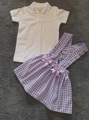 Girls gingham check school - gingham,