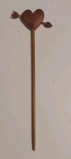 Handmade Wooden Heart & Arrow Hair Pin – Unique, Eco-Friendly, Hand Carved  