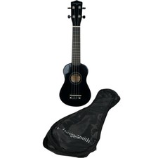 Martin Smith Soprano Ukulele Black Model UK-212-BK With Carry Bag