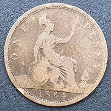 Victoria 1864 BH Penny
