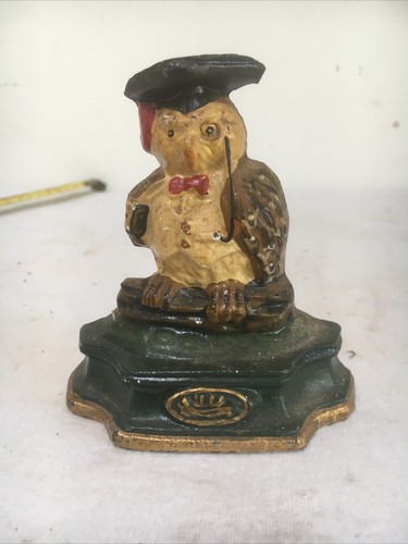 Vintage cast iron owl - cast, door