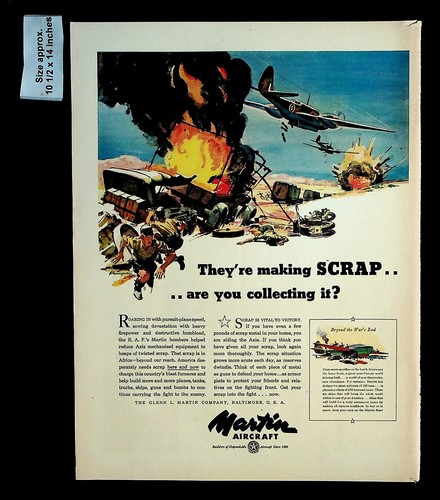 1943 martin aircraft scrap - aircraft,