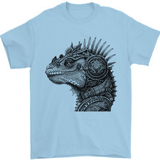 Steampunk Iguana Mens T-Shirt 100% Cotton