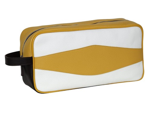 Leather shoe bag toiletry - leather,