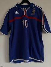 Adidas France National Team Zinedine Zidane 2000-02 Large Home Shirt