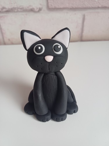 Cat edible fondant cake - , topper
