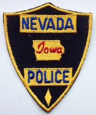 Obsolete vintage cheesecloth American US USA Nevada Iowa Police patch