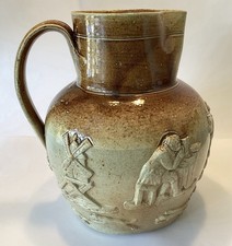 Saltglazed Stoneware Denby Pottery Ale Jug C1830.
