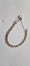 Sterling Silver Gate Bracelet Vintage Hallmark Safety 8.7g Padlock To Repair A