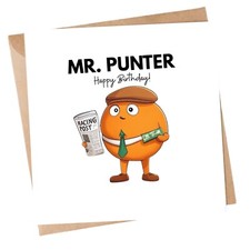 Mr Man Punter Birthday Card -