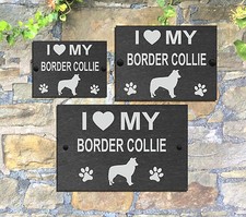 I Love My Dog with heart Slate