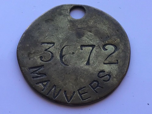 Manvers colliery token tally - colliery,