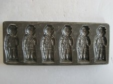 Vintage steel chocolate mould - 6 Soldiers w/swords - Leon Letang, Paris No.445 