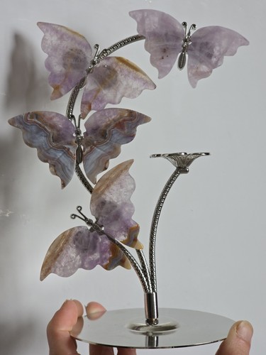 Amethyst agate butterfly - amethyst,