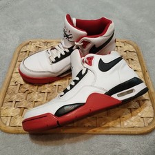 Nike Air Flight Legacy UK 8.5 Red White High Top Lace Up Trainers Sneakers