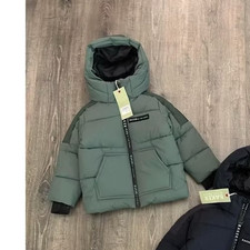 Boy Unisex Baker by Ted Baker Padded Water Resistant Jacket 1 1/2-2Y GREEN