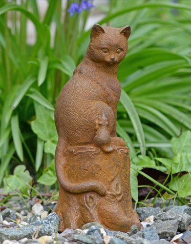 Rustic cast iron cat - 'cat, &