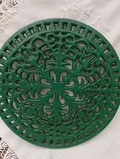 Large Round Green Cast Iron