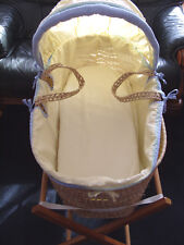 Wicker Moses Basket + Hood +