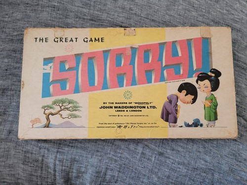Sorry board game vintage 1963 - game,