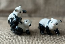 Pair Of Playful Pandas Ceramic Ornaments
