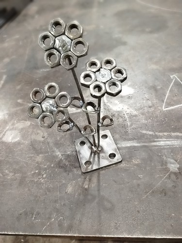 Set scrap metal flowers - scrap,