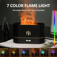 Gzvxuny Flame Essential Oil Diffuser 7 Colour Lights Aromatherapy Diffuser