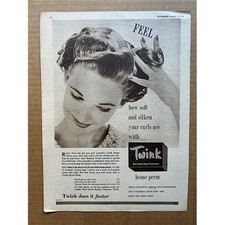 TWINK home perm- vintage MEMORABILIA - original advert from 1955 - great for the
