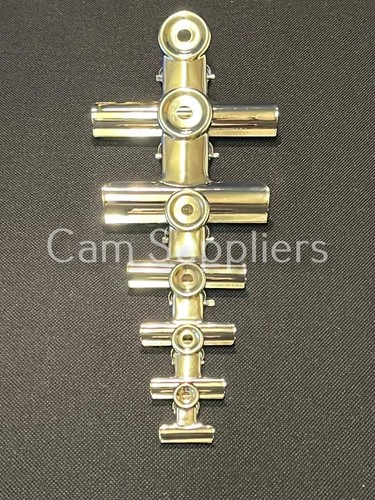 Silver chrome metal grips - silver,