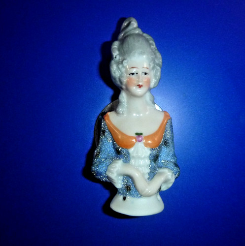 Vintage large half doll - half, pin