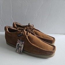 Lambretta Woodstock 2 Size 12 Tan Brown Suede Leather Men's Wallabee Shoes