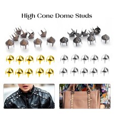 High Cone Studs Claws Back for Leather Jacket Handbags Clothing Coats 6.5/8/9mm
