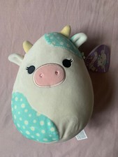 Belana the Cow floral print Squishmallow 7.5" plush kawaii cute soft toy