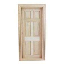 Dolls House Classic Wooden 6 Panel Interior Door Builders DIY 1:12 Accessory