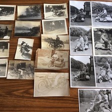 MOTORCYCLE & MOPED(SPF 999)  PHOTOS~B.S.A.~Indian~sidecars~all As Found~ Antique