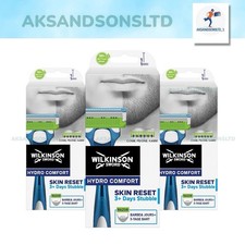 3 X Wilkinson Sword Hydro Comfort Skin Reset 3 + Days Stubble Handle +1 Blade